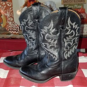 Kids Ariat Black Cowboy/Cowgirl Boots Size 9.5